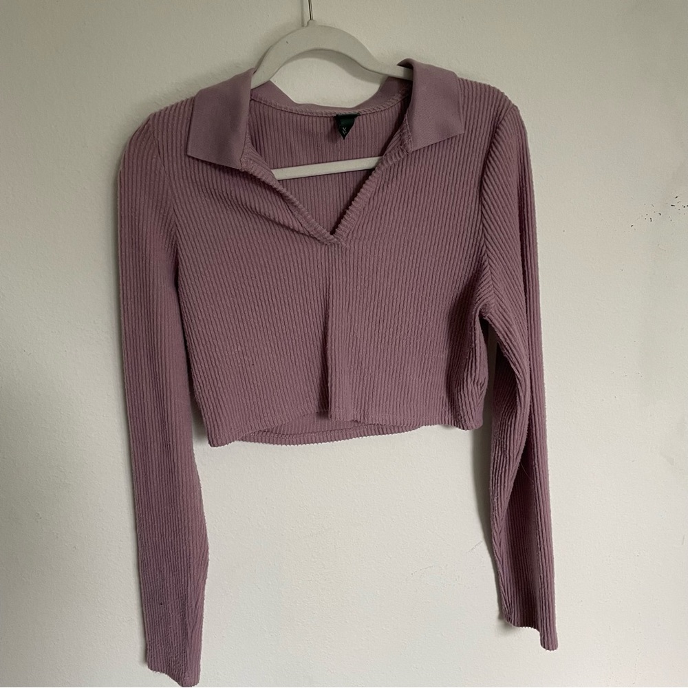 Wild Fable Target Purple Sweater Cropped Top